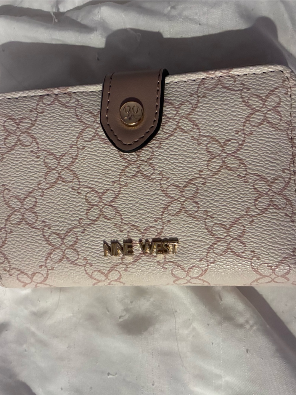 Nine West Blush Pink Signature Pattern Wallet